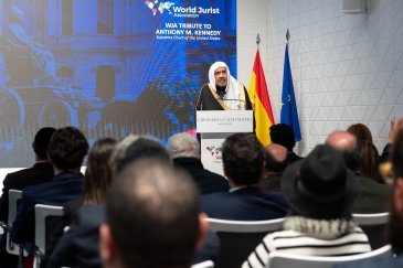 In Madrid, the World Jurist Association hosted Sheikh Dr. Mohammed Al-Issa for a keynote lecture titled "Religions for Peace."