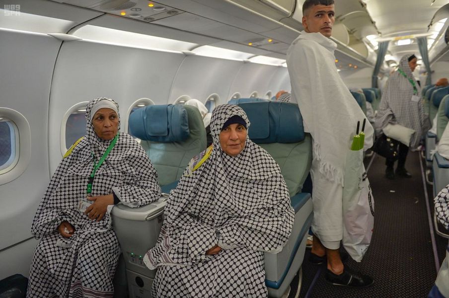 وصول 500 حاج فلسطيني من ضيوف خادم الحرمين الشريفين إلى مكة المكرمة 