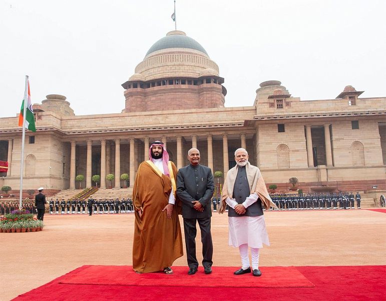 رئيس جمهورية الهند يستقبل ولي العهد السعودي