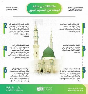 خطبة الجمعة المدينة المنورة 