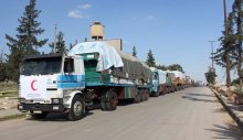 لجنة دولية: قافلة مساعدات في الغوطة بسوريا تعود أدراجها لانعدام الأمن