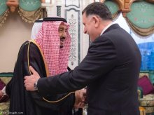 خادم الحرمين الشريفين يستقبل رئيس المجلس الرئاسي لحكومة الوفاق الوطنية الليبية