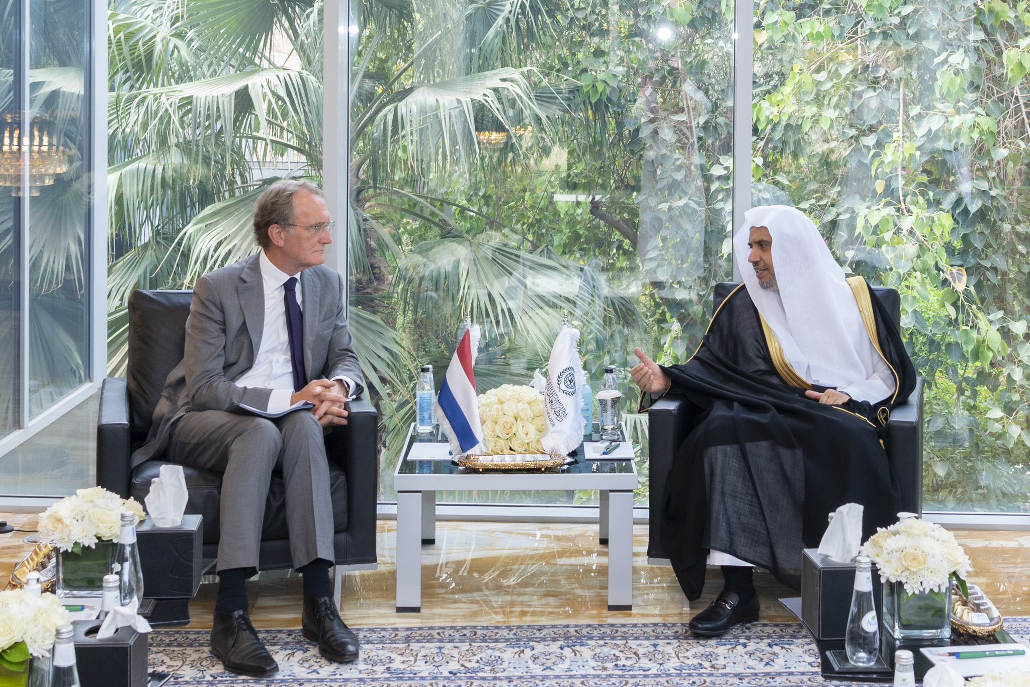 His Excellency Sheikh Dr. Mohammad Al-Issa meets His Excellency Ambassador Jos Douma, the Special Envoy for Religion and Belief for the Netherlands Ministry of Foreign Affairs