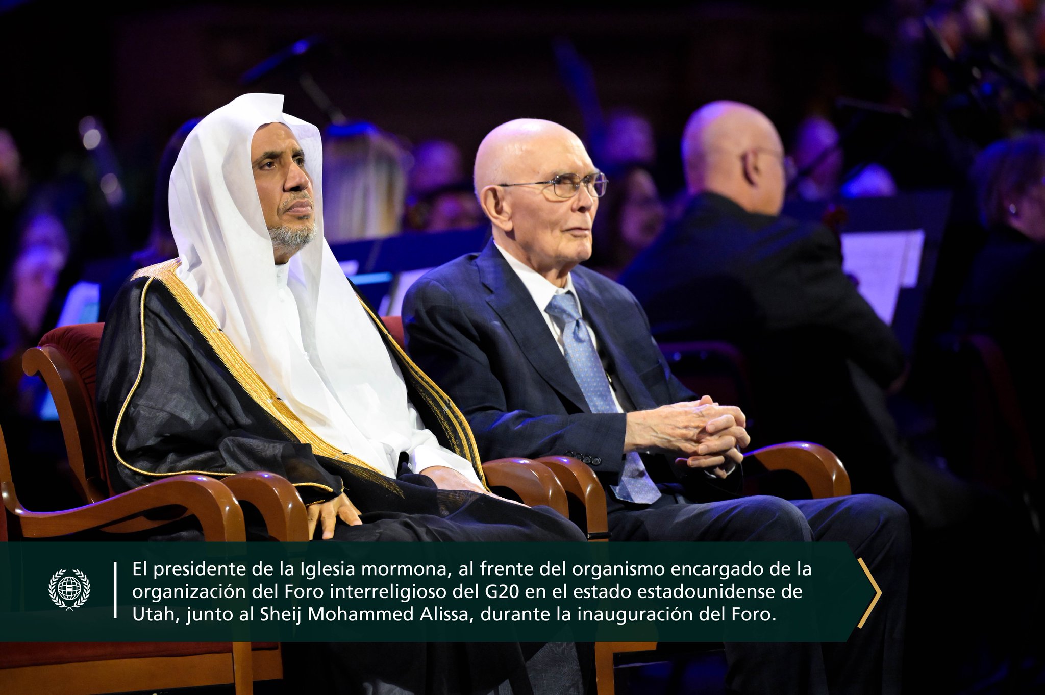 Anoche, en presencia de responsables religiosos y sus representantes procedentes de todo el mundo :  El estado estadounidense de Utah acogió el Foro interreligioso del G20, cuya cumbre se celebra en Estados Unidos