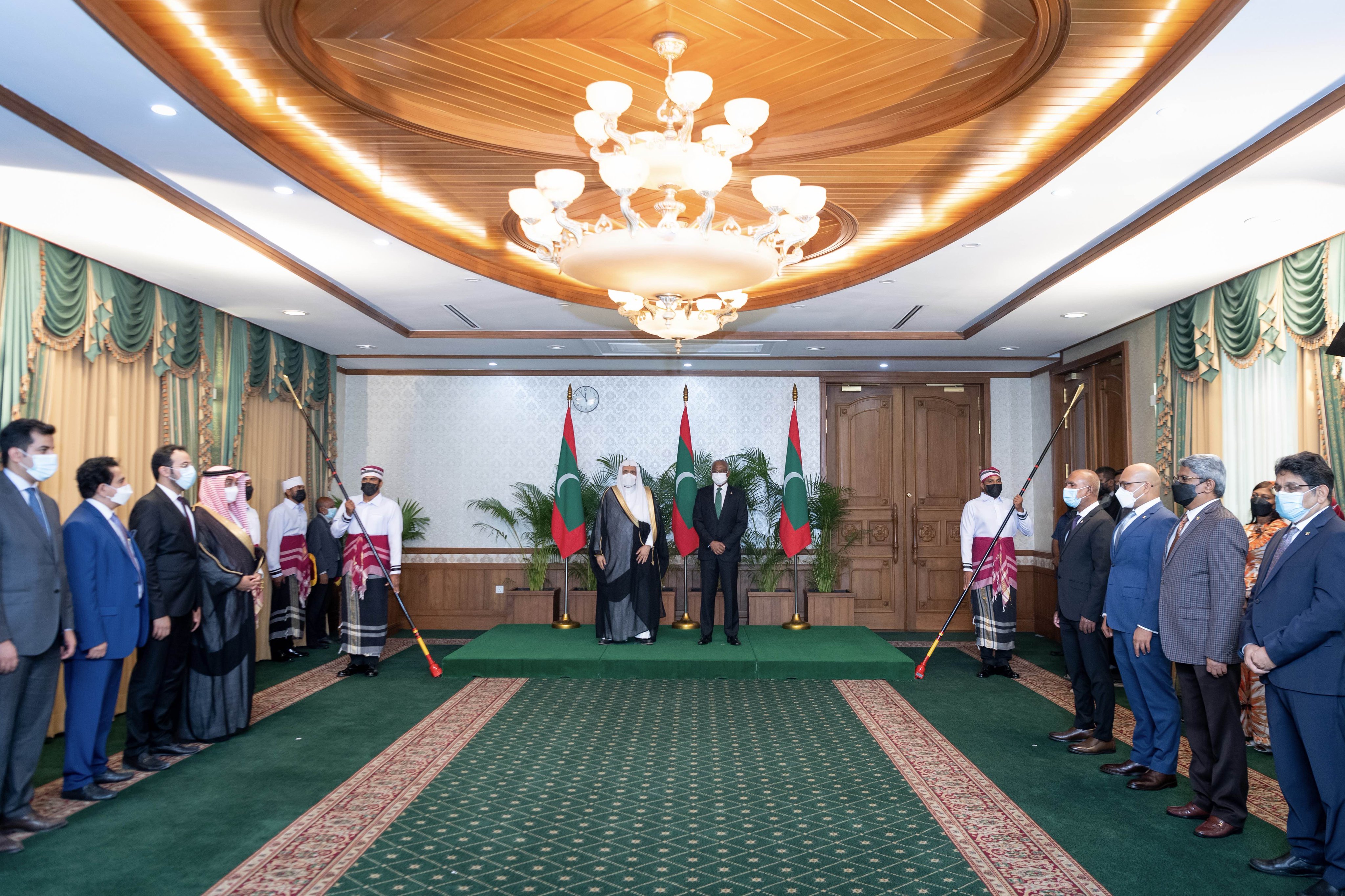 H.E. Dr. Mohammad Alissa received the Order of Honor of the Republic from H.E. President Ibrahim Solih, President of the Republic of Maldives