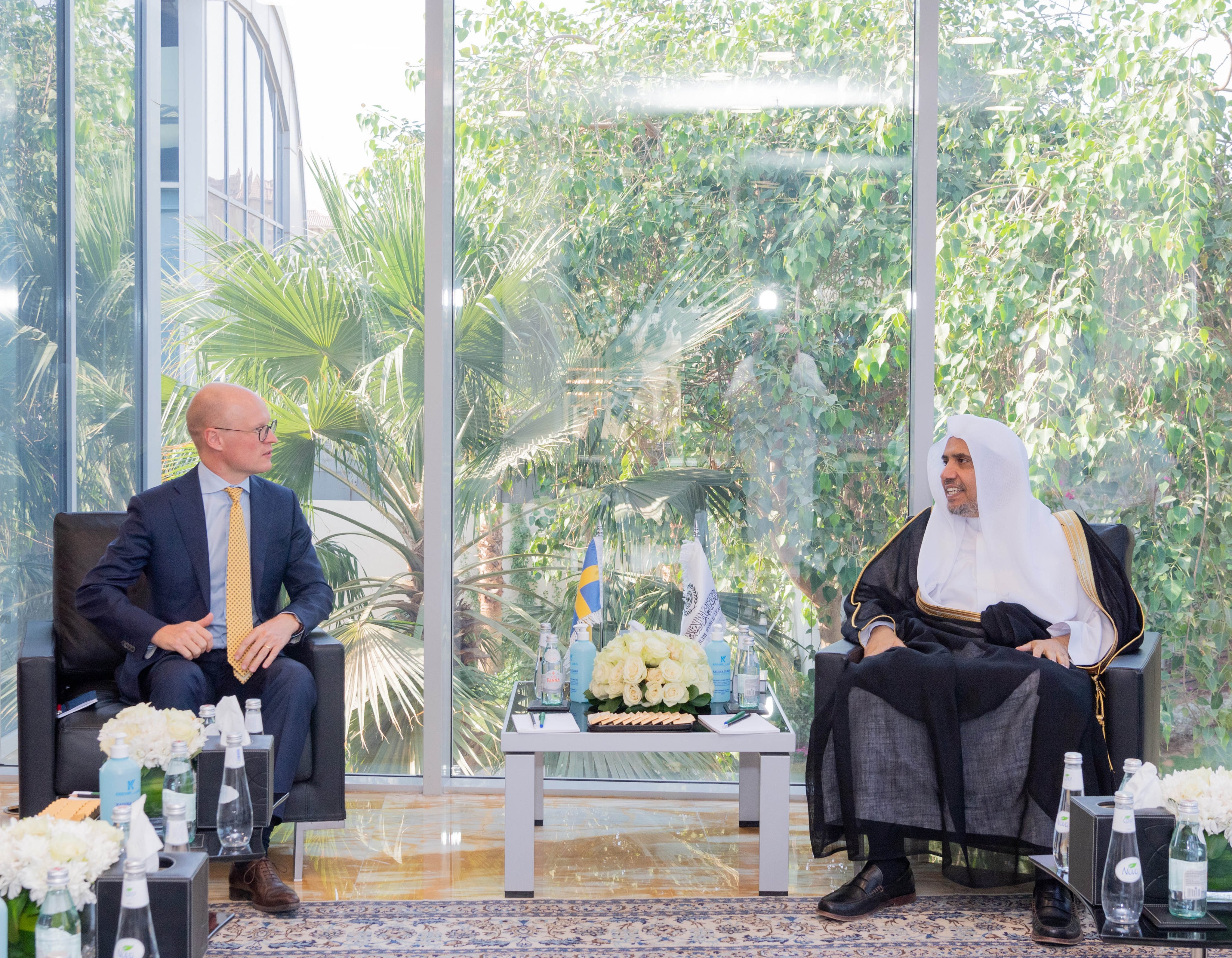 عزت مآب شیخ ڈکٹر محمد العیسی نے مملکت سعودی عرب میں سویڈن کے قائمقام سفیر جناب ایرک سالمگرین  وان شانٹز سے ملاقات کی