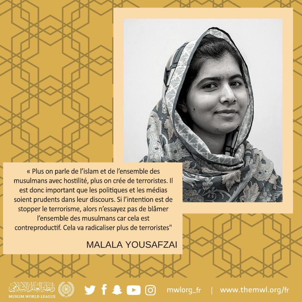 La position de Malala Yousafzai sur le lien entre l’islam et le terrorisme est simple.