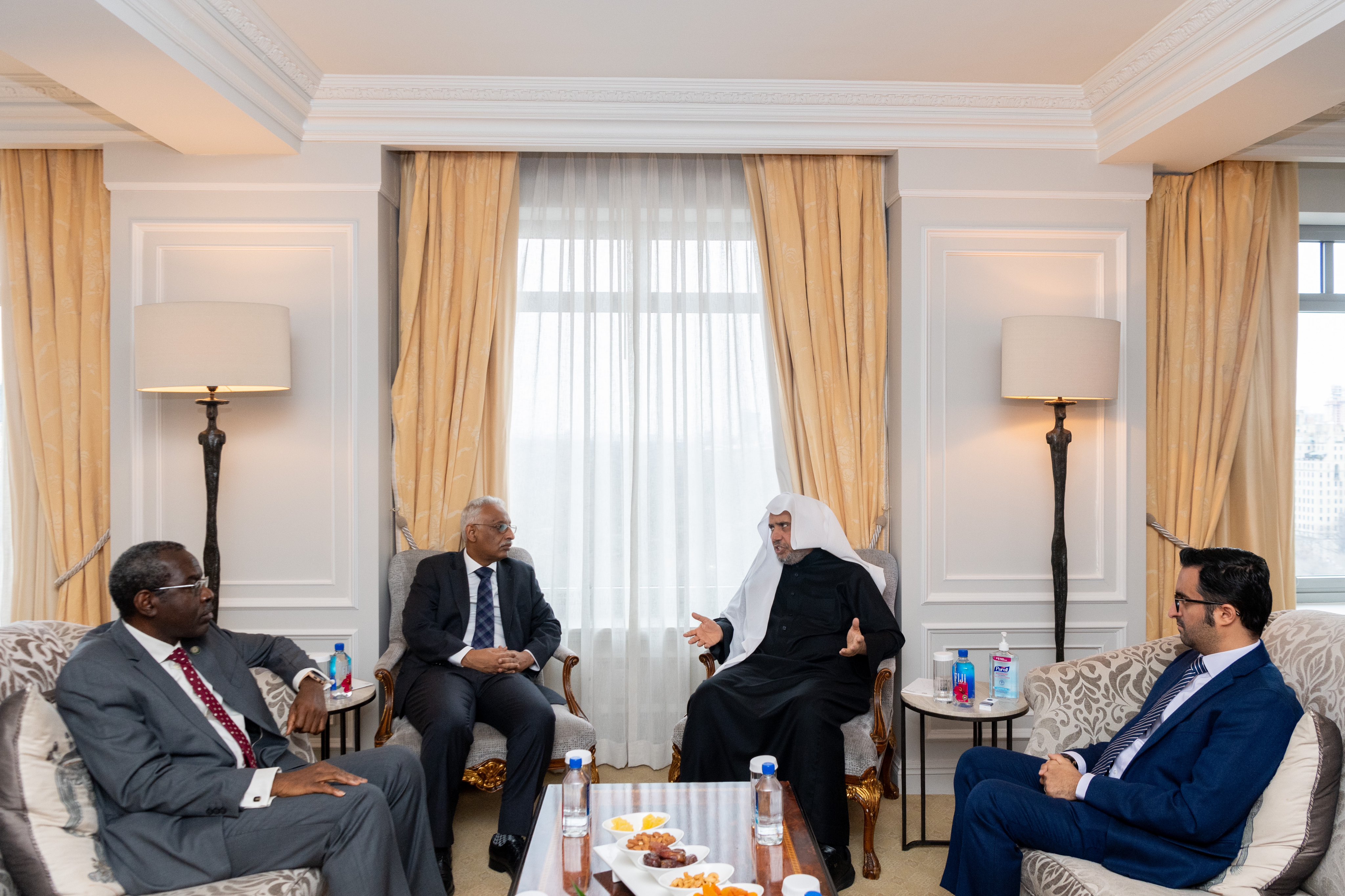 His Excellency Sheikh Dr. Mohammad Al-Issa, met with His Excellency Ambassador Hameed Opeloyeru, Permanent Observer of the Organization of Islamic Cooperation to the United Nations