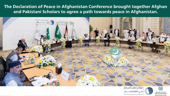 Under the umbrella of the Muslim World League, scholars from Pakistan and Afghanistan came together to agree a path towards peace in Afghanistan