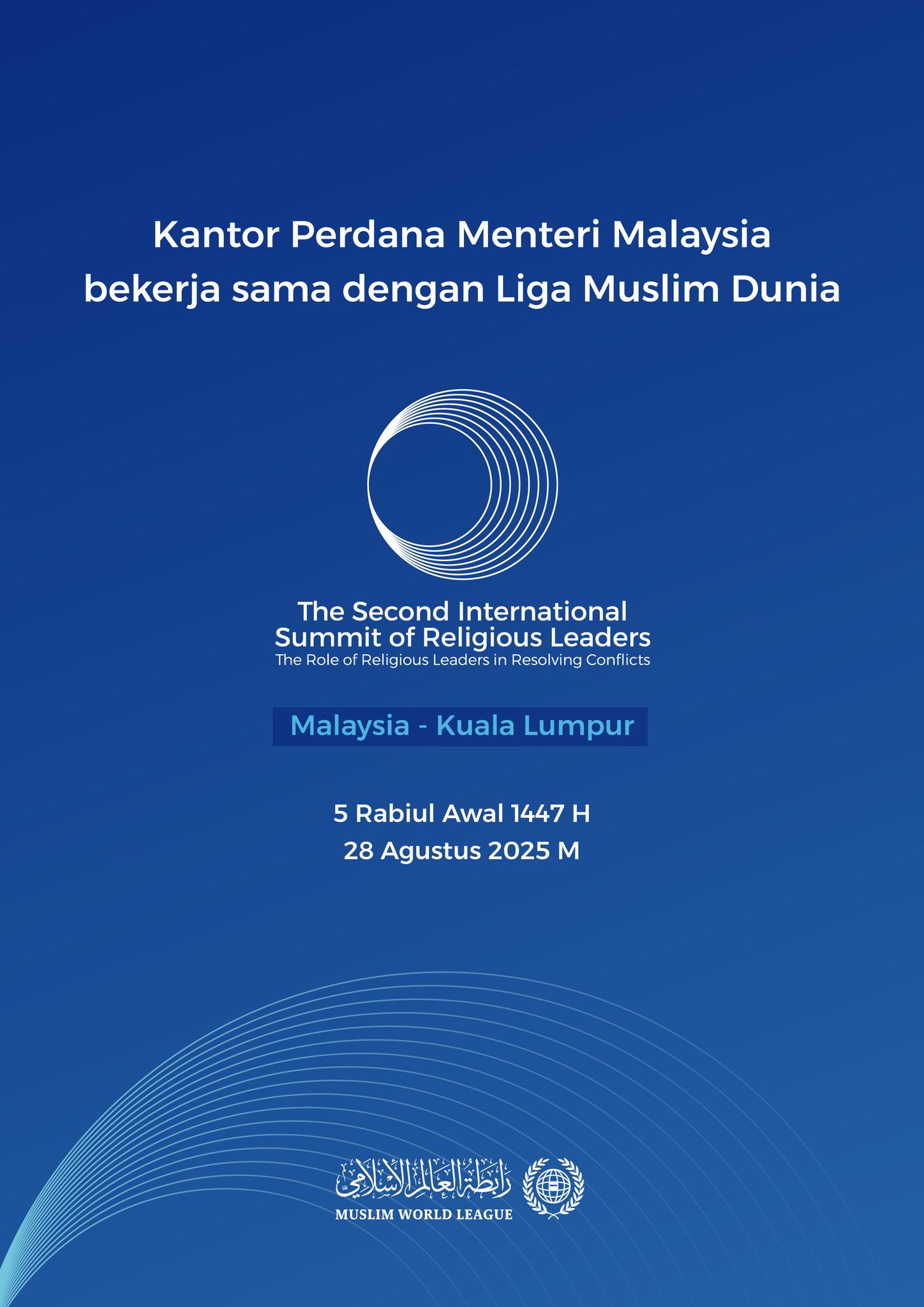 Dimulai agenda KTT Internasional Kedua Para Pemimpin Agama dengan tema “Peran Pemimpin Agama dalam Resolusi Konflik”