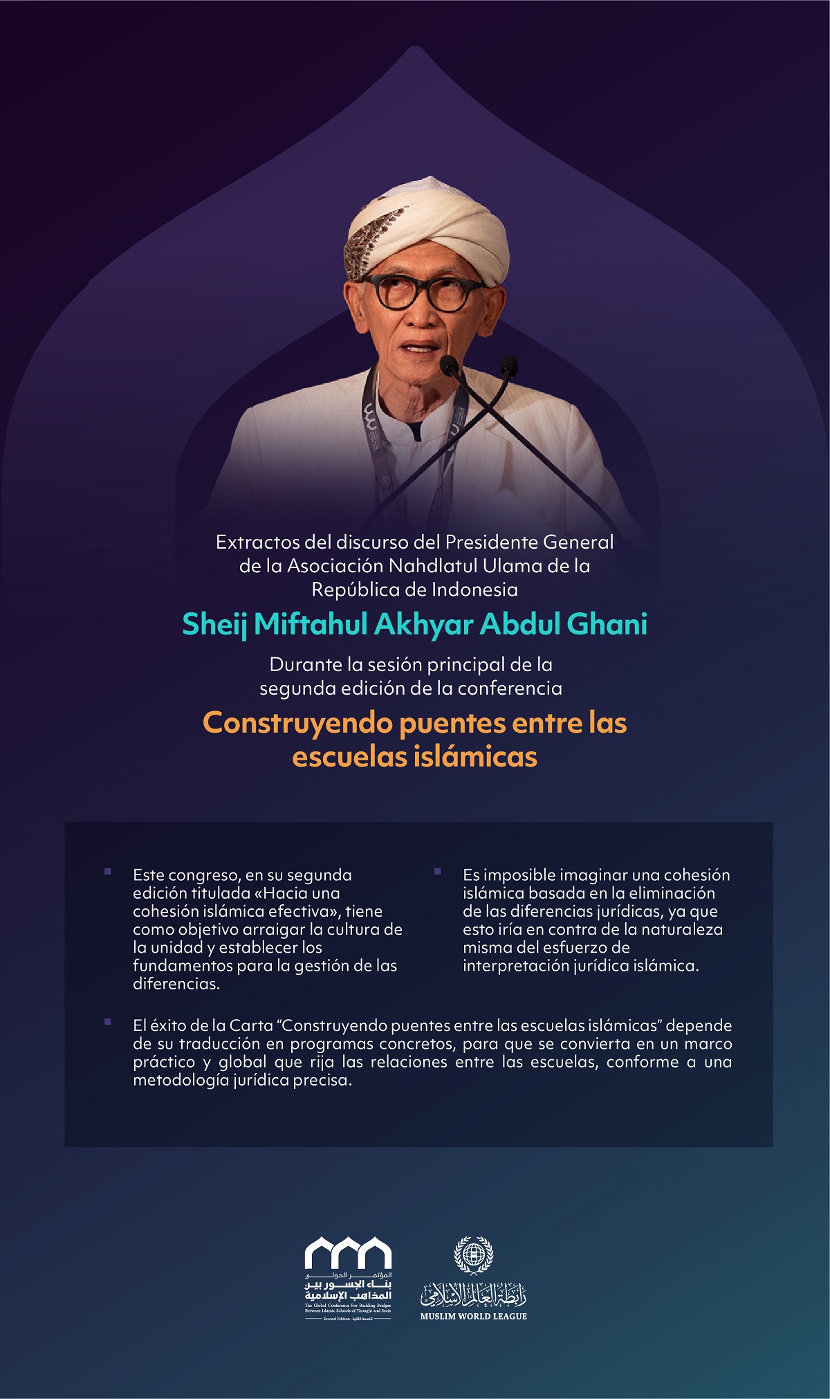 En la divergencia hay sabiduría  Extractos del discurso del Sheij Miftahul Akhyar Abdul Ghani