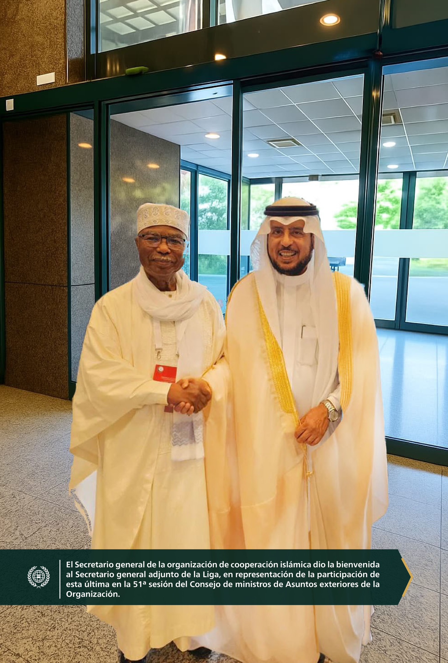 En representación de la LigadelMundoIslamico , el Secretario general adjunto, el Dr. Abdulrahman Al-Zaid