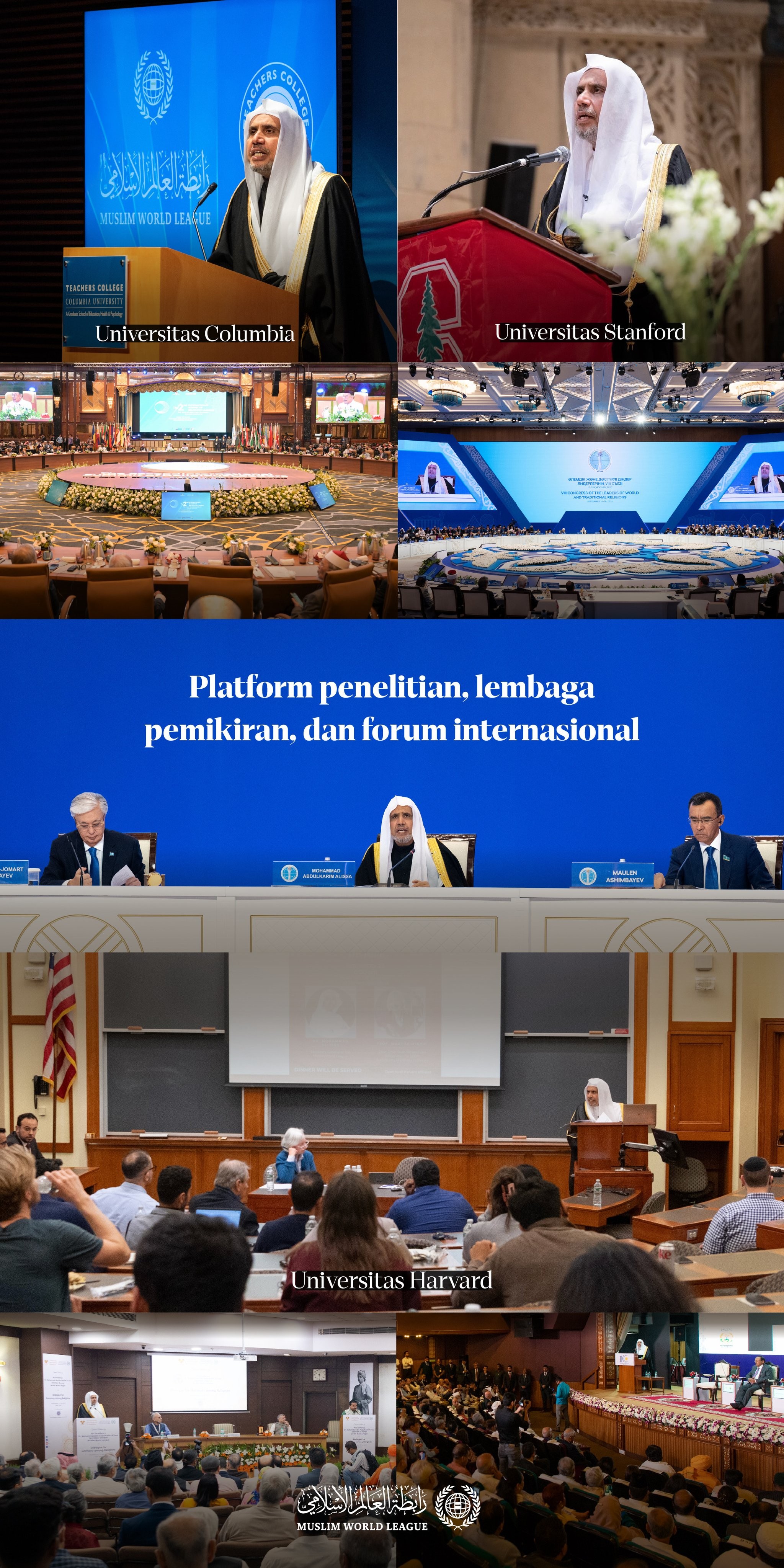 Liga Muslim Dunia terus memperkokoh kehadirannya yang aktif di lingkungan akademik, pusat penelitian, serta berbagai forum internasional terkemuka