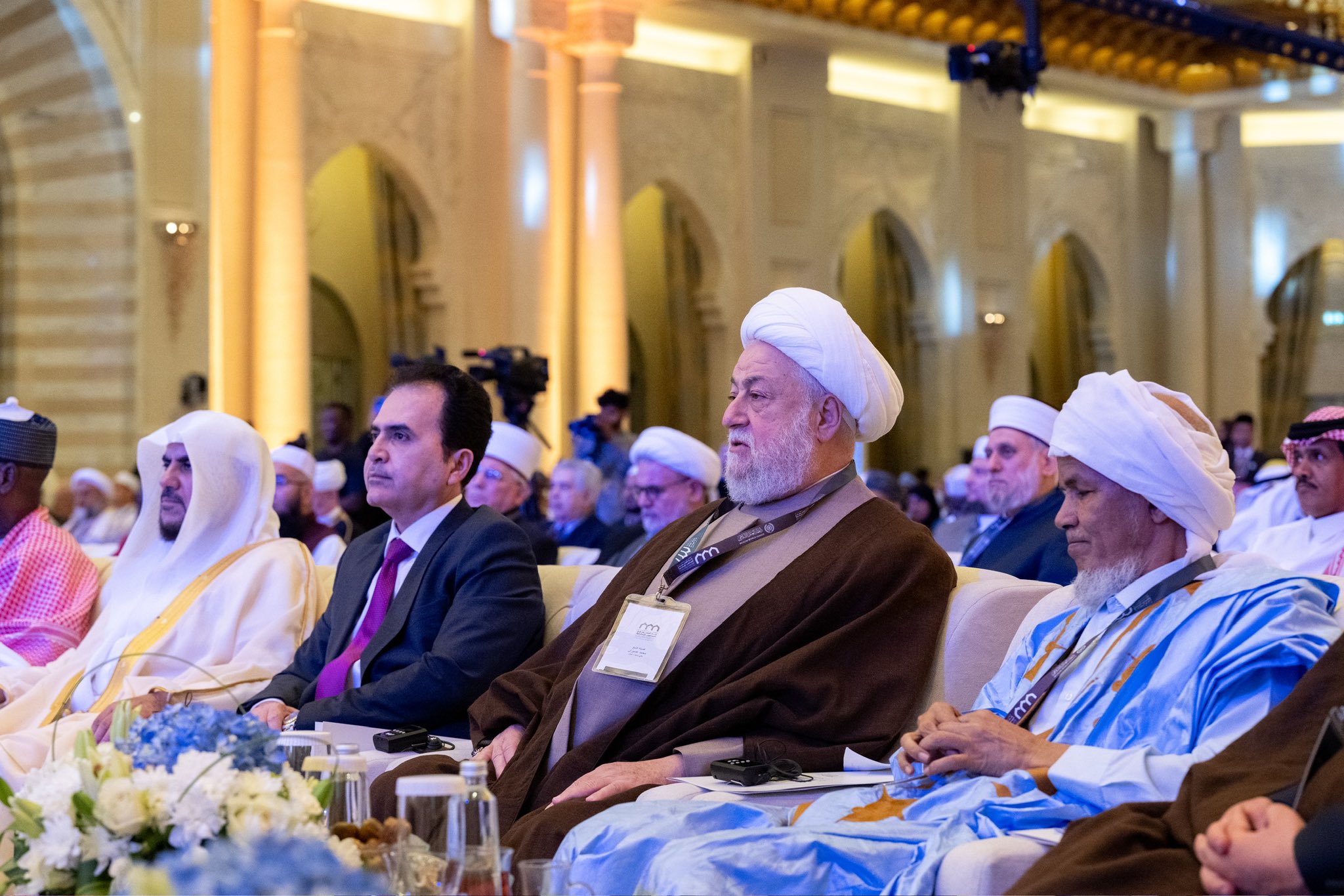 Yang Mulia Sekretaris Jenderal LMD, Ketua Organisasi Ulama Muslim, Syekh Dr. Mohammed Alissa   , dalam sesi pembukaan Konferensi Membangun Jembatan Antar Mazhab Islam:
