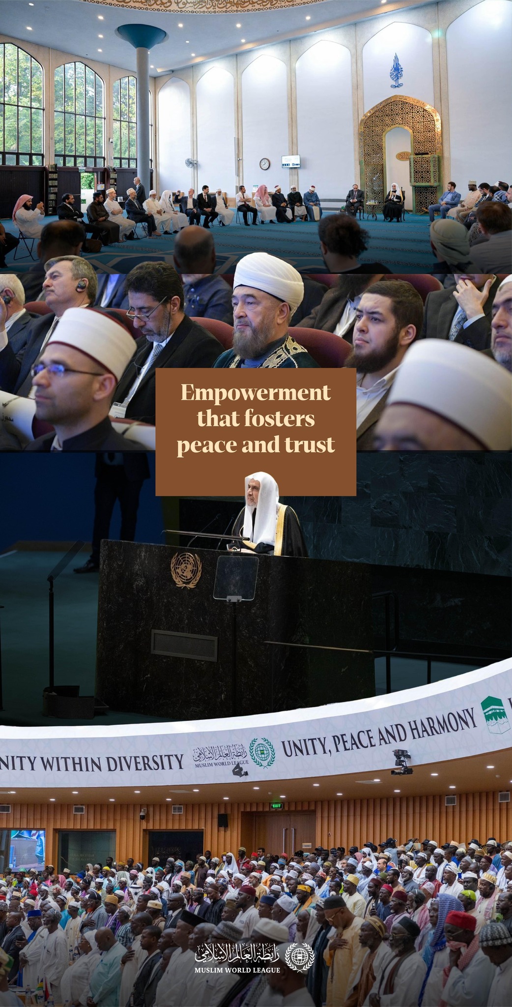 The Muslim World League places great importance on supporting Muslim communities in countries where they constitute minorities by helping to build bridges between them and the broader national communities