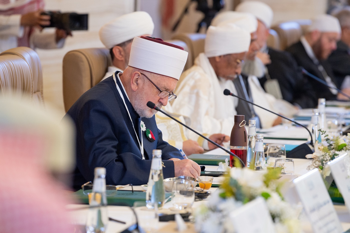 Cheikh Ali Erbaş, Président des Affaires Religieuses de la République de Turquie et membre du Conseil Suprême de la Ligue islamique mondiale, lors de la 46ème session du Conseil Suprême :