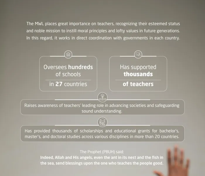 We care for and empower them so they can help build informed generations that advance their communities and, with Allah’s help, shape their future. World Teachers’ Day