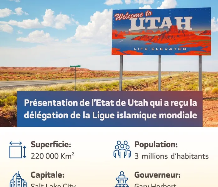 Présentation de l’Etat de Utah qui a reçu la délégation de la Ligue Islamique Mondiale