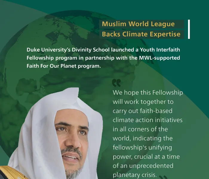 Muslim World League backs climate expertise. 