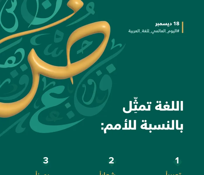 اللغةُ العربيةُ ركيزةٌ أساسيةٌ من ركائز الهوية: ⁧اليوم العالمي للغة العربية