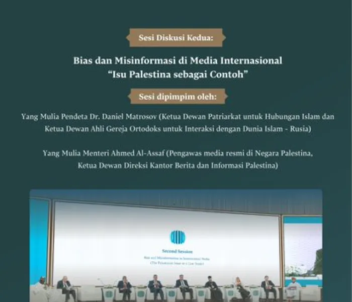 Bias dan Misinformasi di Media Internasional: Isu Palestina sebagai Contoh.” Contoh paling jelas dan tragis, di Forum Internasional: “Media dan Perannya dalam Menghasut Kebencian dan Kekerasan: Bahaya Misinformasi dan Bias.