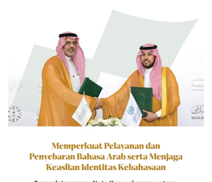Dalam rangka memperkuat kerja sama kelembagaan dan mewujudkan tujuan bersama dalam melayani bahasa Arab; Nota Kesepahaman antara Liga Muslim Dunia dan Akademi Global Raja Salman untuk Bahasa Arab.. Berikut adalah poin-poin utamanya: