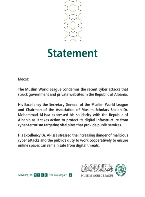 Statement from the Muslim World League 