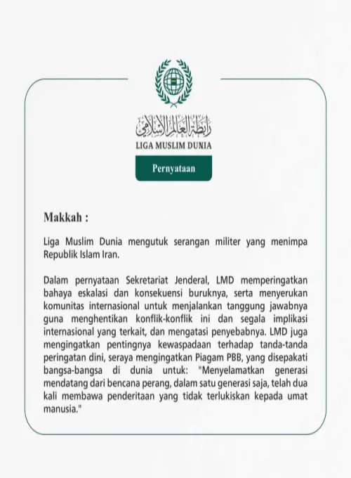 Pernyataan dari Liga Muslim Dunia: