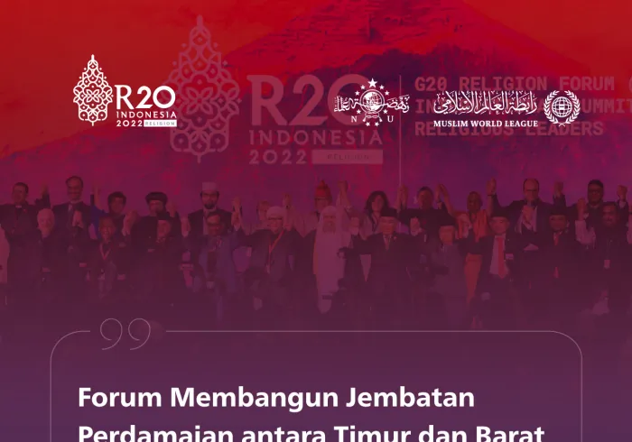 “Forum Membangun Jembatan antara Timur dan Barat”, adalah inisiatif LMD yang dirayakan R20 dalam pernyataan terakhirnya, dalam G20, dan bertujuan untuk berkomunikasi dengan semua orang, mengabaikan pemborosan "waktu" & "upaya" karena fokus dialog pada grup kompatibel.