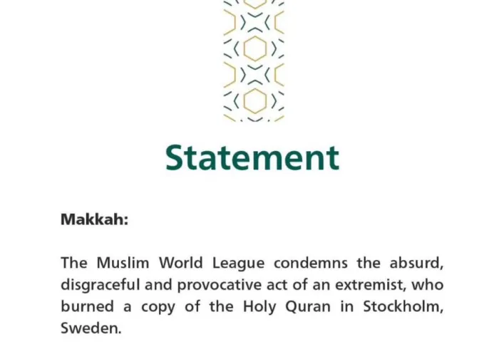 Statement from the Muslim World League