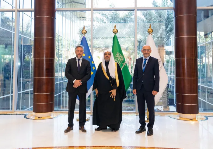 Mohammad Alissa reçoit Patrick Simonet l’Ambassadeur de l’UE auprès du Royaume d’Arabie Saoudite et des pays du Golfe avec M. Ora son adjoint.