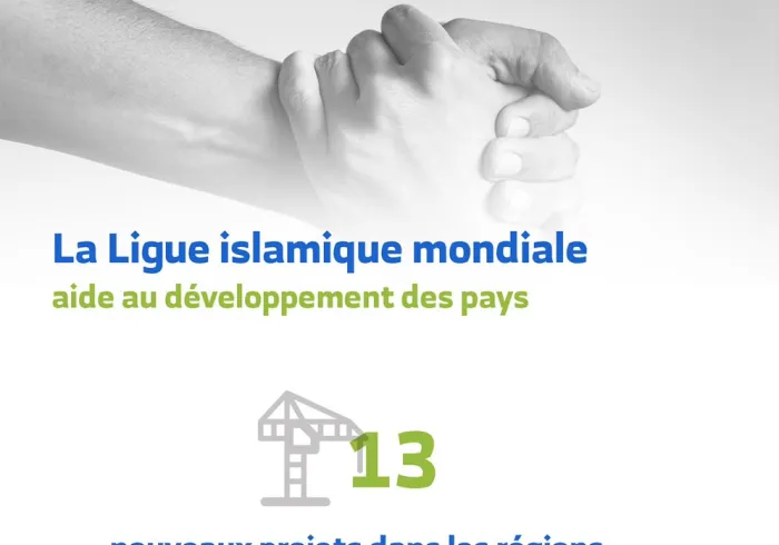 13 nouveaux projets humanitaires lancés par la #LigueIslamiqueMondiale à travers le monde