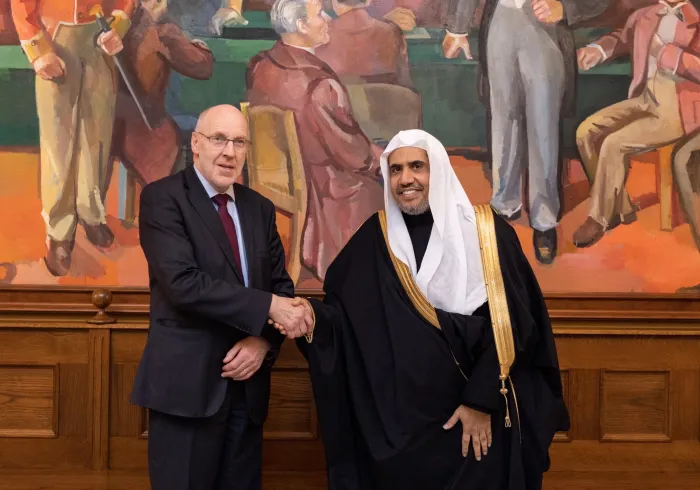 ‏بحضور الرئيس : البرلمان الآيسلندي يستضيف معالي الشيخ د. ⁧‫محمد العيسى‬⁩ في جلسة حوار مهمة