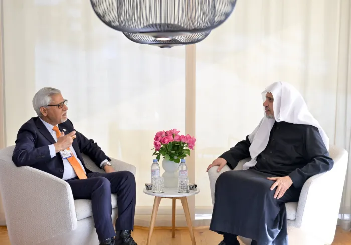 H.E. Sheikh Dr. Mohammed Al-Issa, Secretary-General, met at his residence with Mr. Jagan Chapagain, the Secretary-General of the (IFRC)
