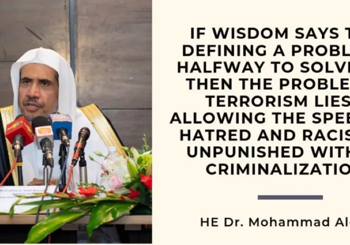 We must all work to undermine terrorism by pushing back against  hate speech and racism.