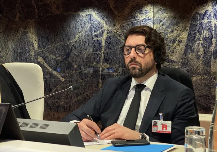   محترم یوہان گورونکل، سيكرٹری جنرل کمیونٹی تعاون تنظیم کا اقوام متحدہ میں رابطہ عالم اسلامی کی کانفرنس میں خطاب