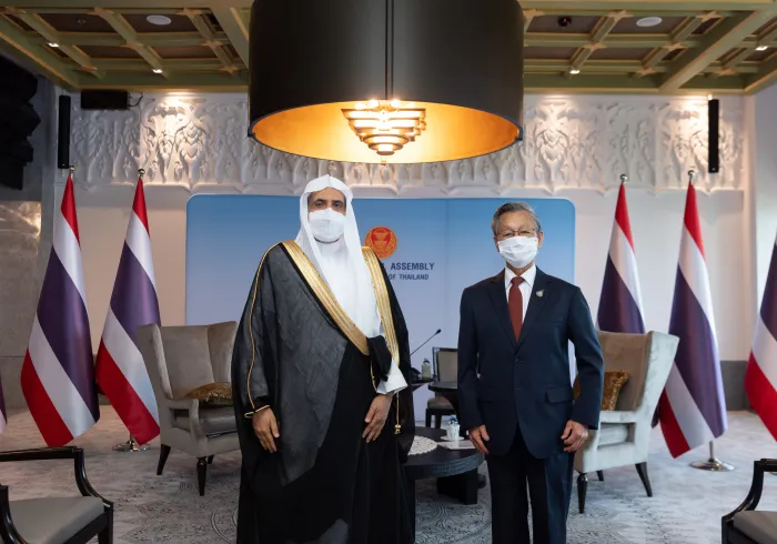 Chuan Leekpai, actuel président du Parlement de Thaïlande et ancien Premier ministre a reçu Mohammad Alissa