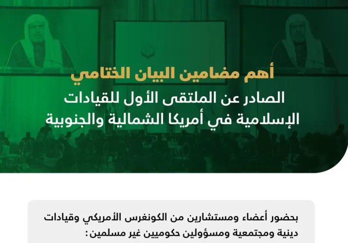 البيان الختامي الصادر عن ملتقى القيادات الإسلامية في أمريكا الشمالية والجنوبية من العاصمة واشنطن :