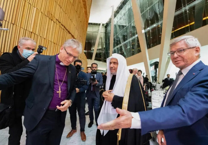 HE Dr. Mohammad Alissa was awarded the 2021 Bridge Builder Award alongside Dr. Ioan Sauca & Chief Rabbi Michael Melchior.