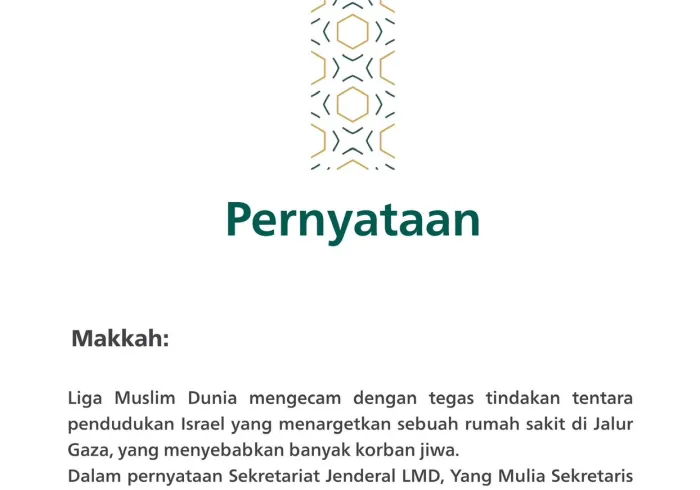 Pernyataan dari #LigaMuslimDunia:
