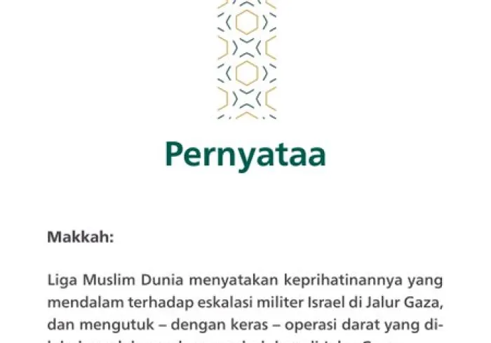 Pernyataan dari Liga Muslim Dunia: