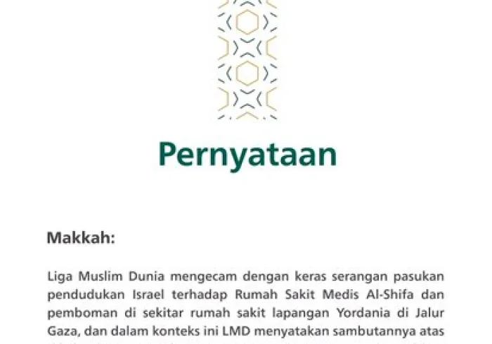 Pernyataan dari Liga Muslim Dunia: