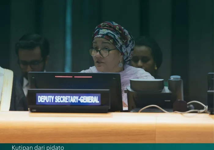Kutipan dari pidato Yang Mulia Ny. Amina Mohammed, Wakil Sekretaris Jenderal Perserikatan Bangsa-Bangsa, pada peluncuran inisiatif "Membangun Jembatan Pemahaman & Perdamaian antara Timur & Barat", dari Markas Besar PBB di New York: