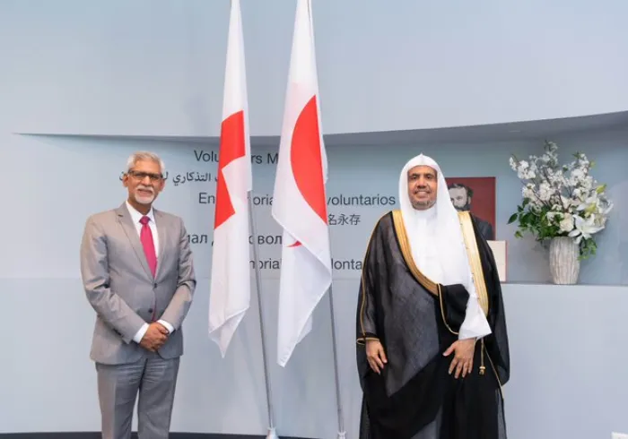 His excellency Dr. Mohammad Alissa met the Secretary Gen. of the International Federation of Red Cross & Red Crescent Societies, Mr. Jagan Chapagain