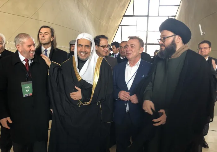 HE Dr. Mohammad Alissa and other Muslim dignitaries are greeted at polinmuseum by Piotr Wiślicki, President of the JHIInstytut AJCGlobal