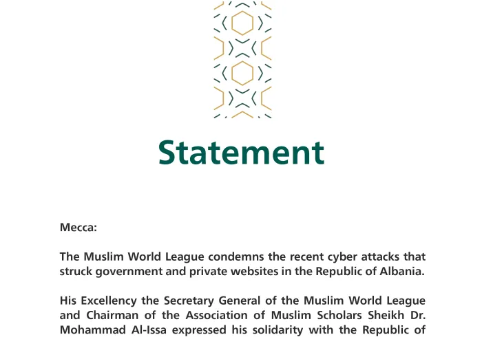 Statement from the Muslim World League 