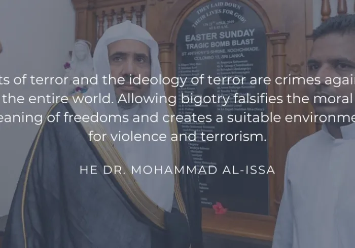 Terrorist attacks against people of faith are one of the most inhumane and evil forms of incitement and hatred