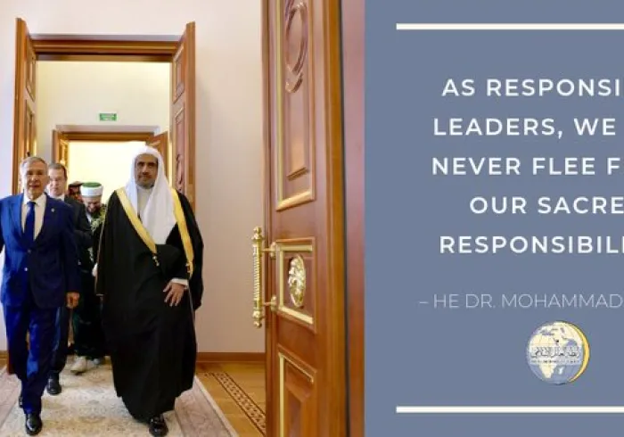 The Muslim World League encourages all national leaders to show their citizens the path of peace and moderation