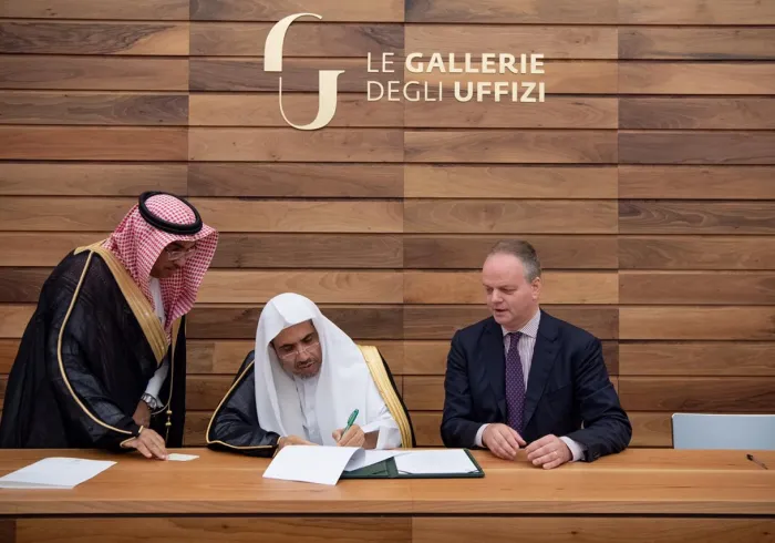 La Ligue islamique mondiale signe un accord de coopération entre le deuxième grand musée du monde  la galerie « Uffizi »