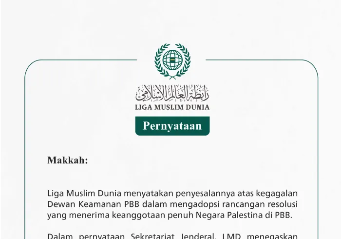 Pernyataan dari Liga Muslim Dunia: